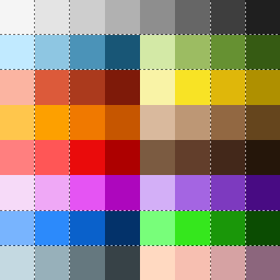 Texture Atlas with Colors